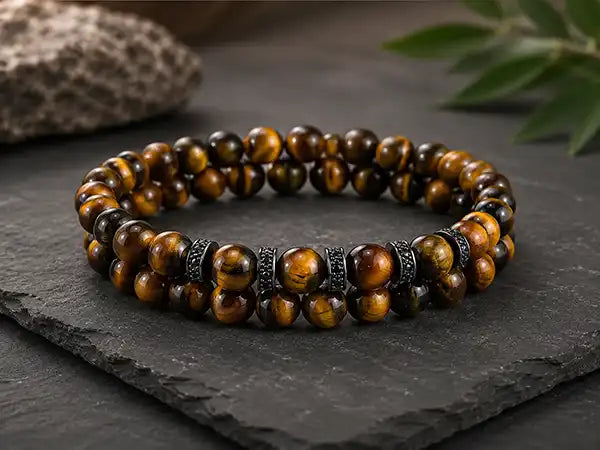 Tijgeroog kralen armbanden voor dames en heren van natuurlijke edelsteen