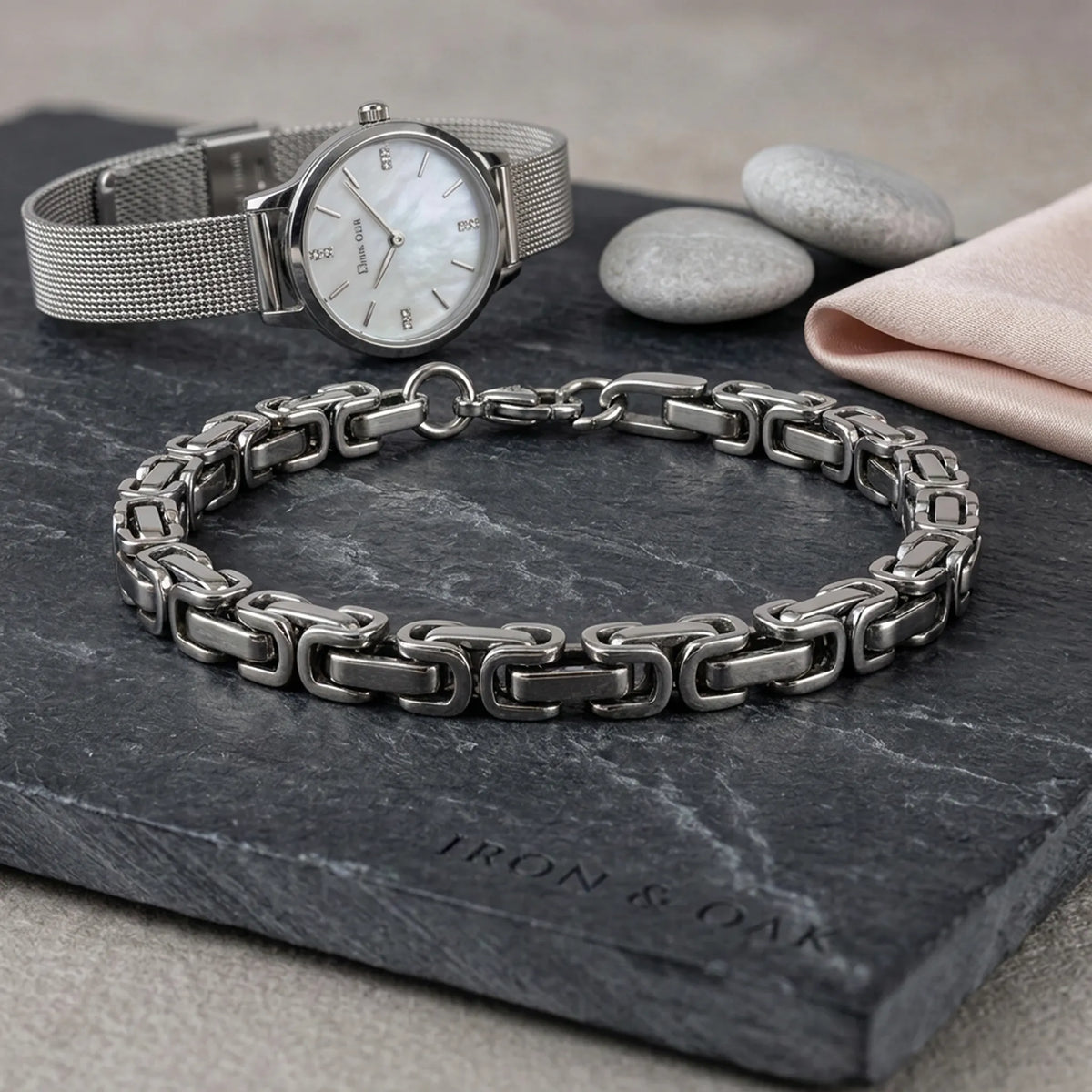Damesarmband Zilverkleurig 5 mm – RVS Schakelarmband
