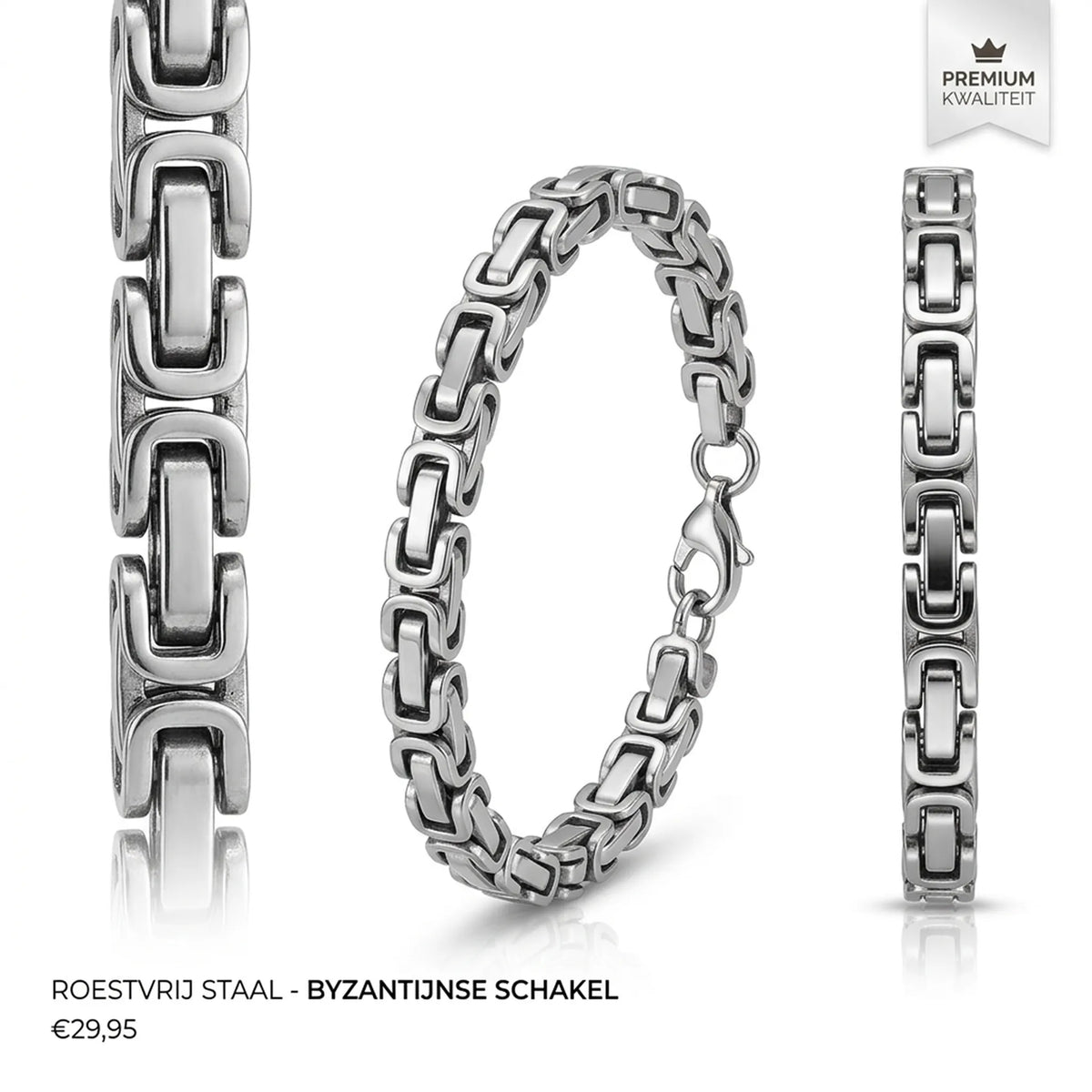 Damesarmband Zilverkleurig 5 mm – RVS Schakelarmband