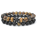 Agate & Red Tiger Eye Armbandenset 8mm