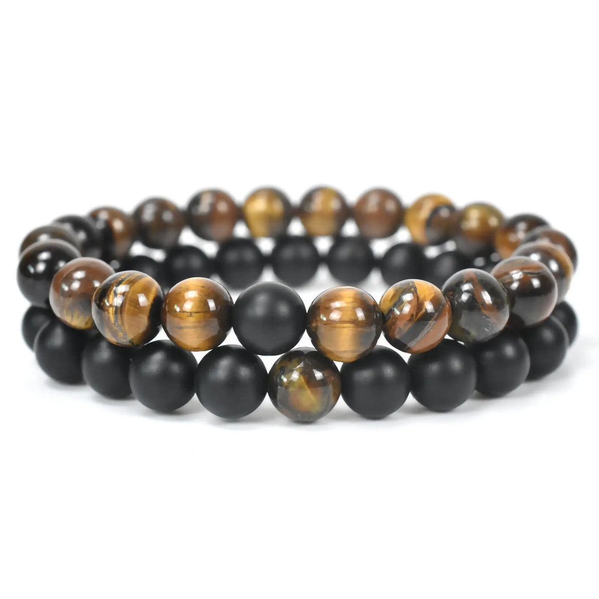 Agate & Red Tiger Eye Armbandenset 8mm