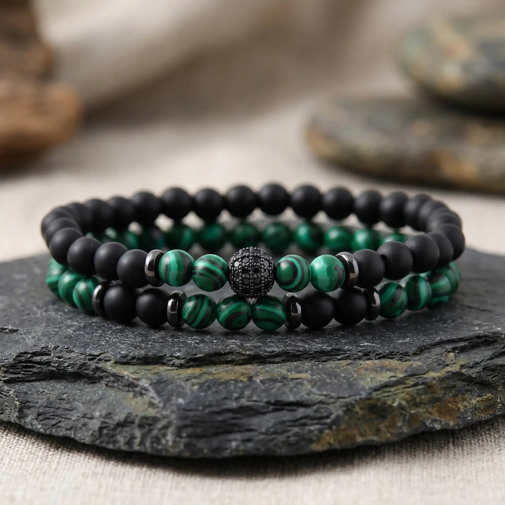 Alegio Black/Green armbandenset