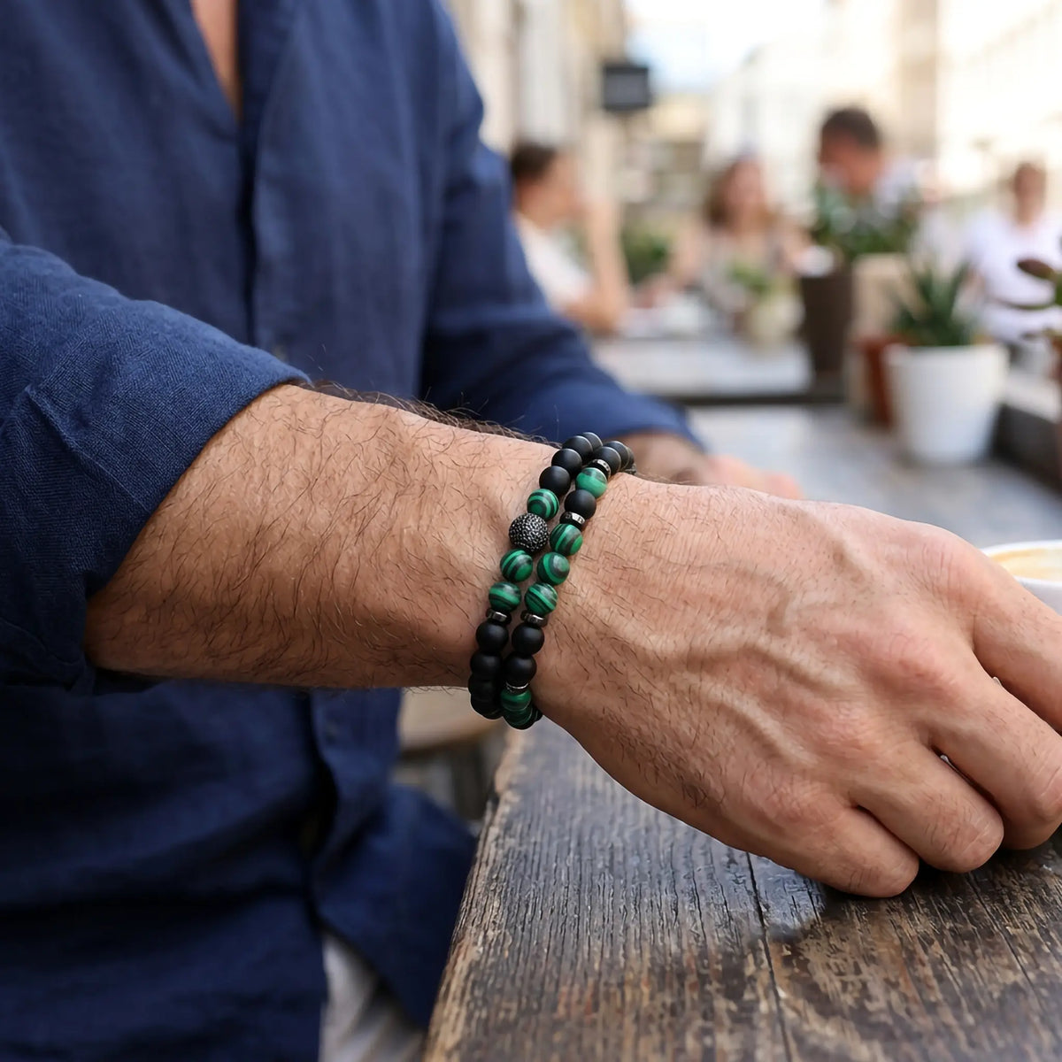 Alegio Black/Green armbandenset