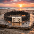 Armband zwart leer met zilver RVS sluiting (geïnspireerd op club)