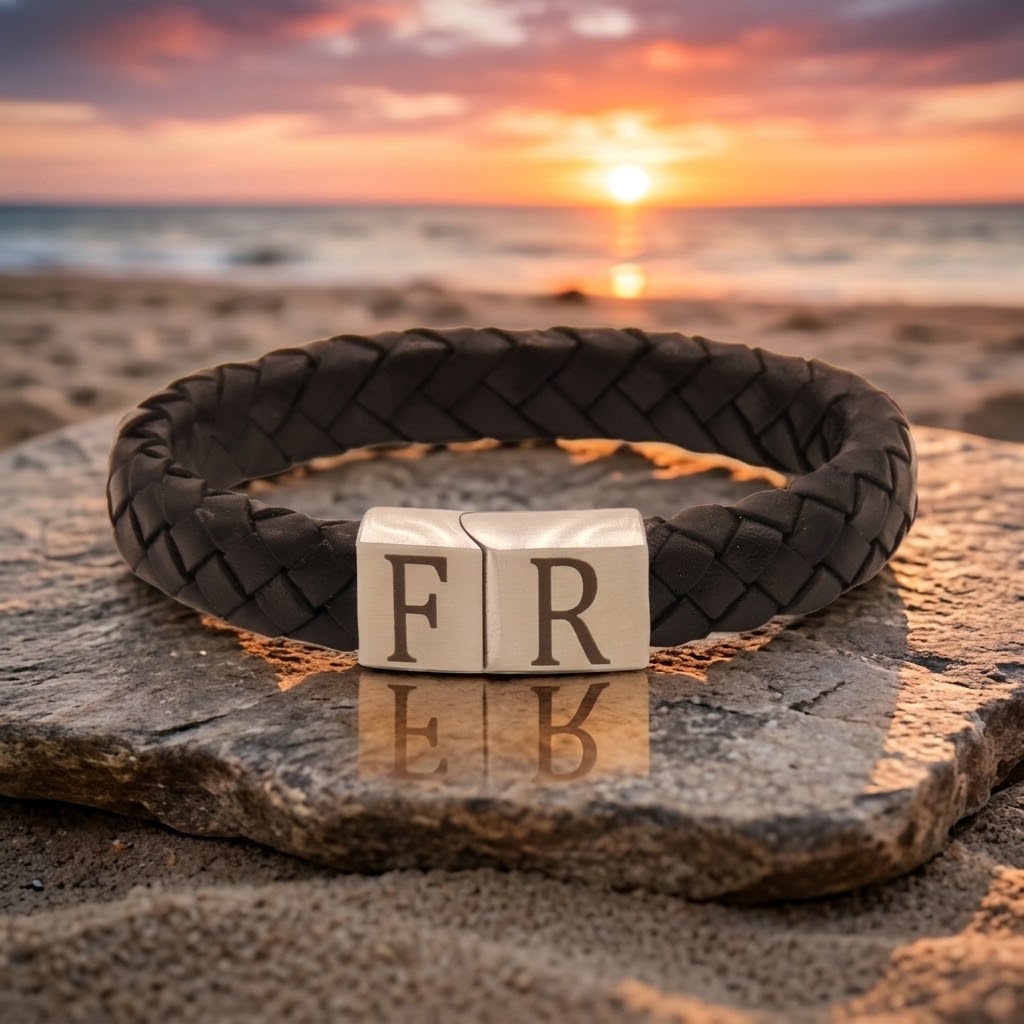Armband zwart leer met zilver RVS sluiting (geïnspireerd op club)