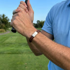 Bordeauxrode Gevlochten Leren Armband met Gravure