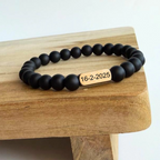 Graveer Armband Black Onyx