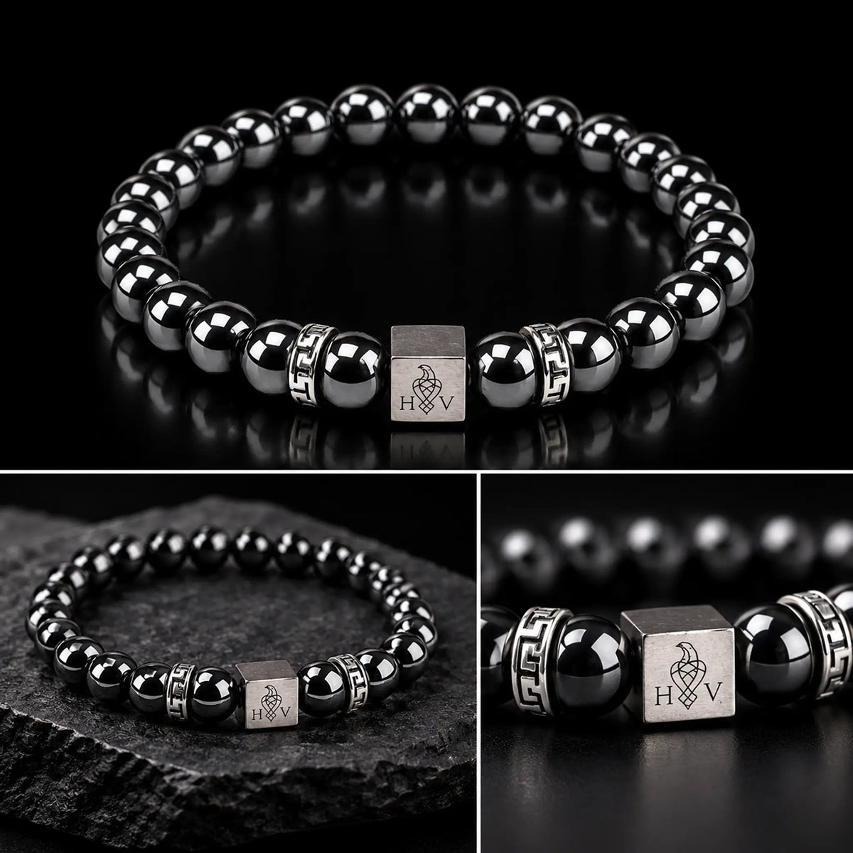 Hugo Valcke Black Hematite 8mm Armband