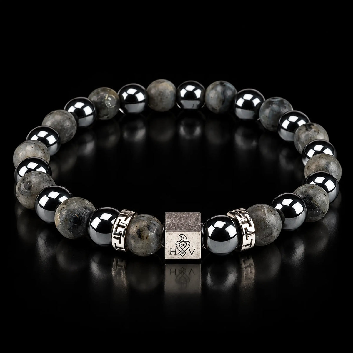 Hugo Valcke Labradorite Hematite 8mm Armband