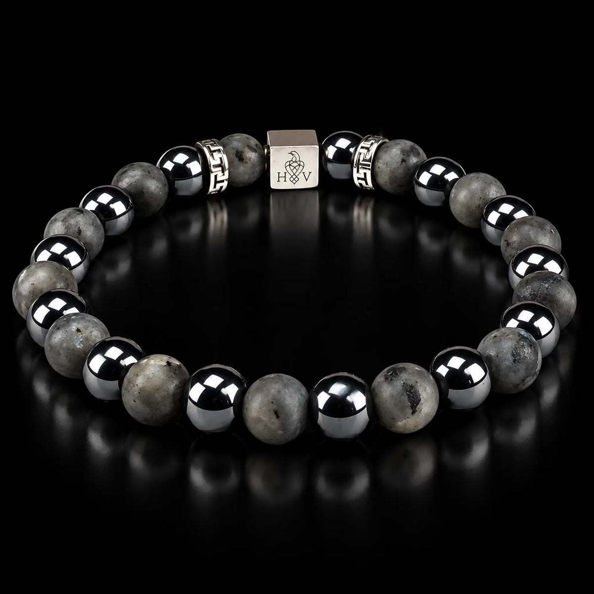 Hugo Valcke Labradorite Hematite 8mm Armband
