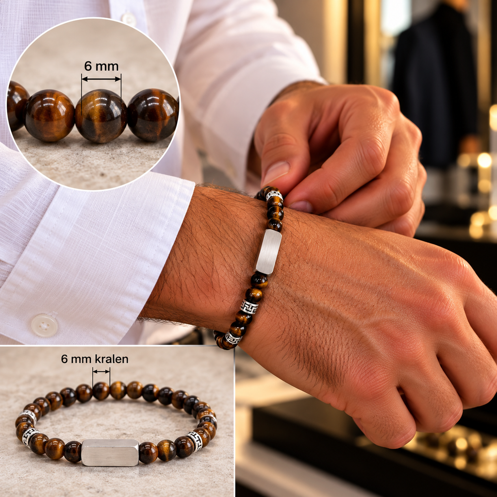 Graveer Armband-Tigereye