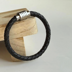 Rond Gevlochten Armband Zwart