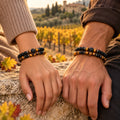 Alegio Black Tiger armbandenset met tijgeroog en zwarte kralen