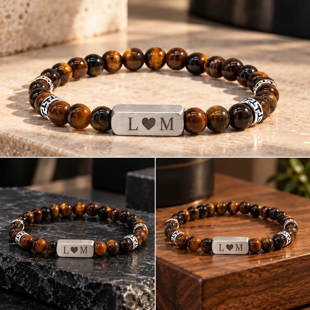 Graveer Armband-Tigereye
