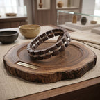 Houten Armband – Zwart Sandelhout & Roestvrij Staal (12mm)