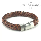 Badboyz Gevlochten Armband Bruin 12mm breed
