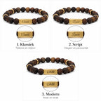 Graveer Armband-Brown Gold 8mm