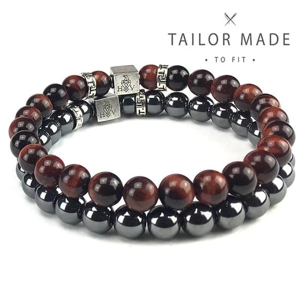 Hugo Valcke CombiSet – Hematiet & Red Tiger Eye